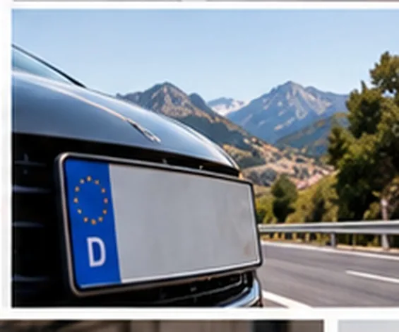 Voiture en transit sur une route de montagne