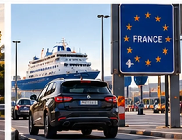 Véhicule étranger circulant à proximité d'une frontière française